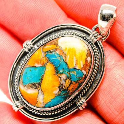 Spiny Oyster Turquoise Pendants handcrafted by Ana Silver Co - PD35907