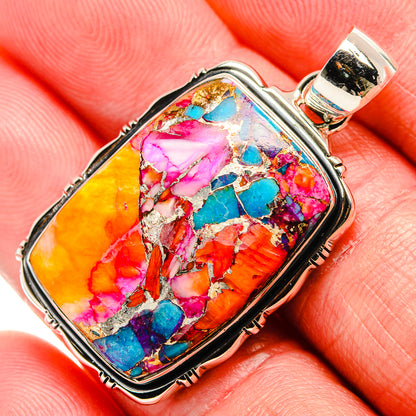 Kingman Pink Turquoise Pendants handcrafted by Ana Silver Co - PD35908