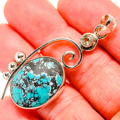 Tibetan Turquoise Pendants handcrafted by Ana Silver Co - PD35924