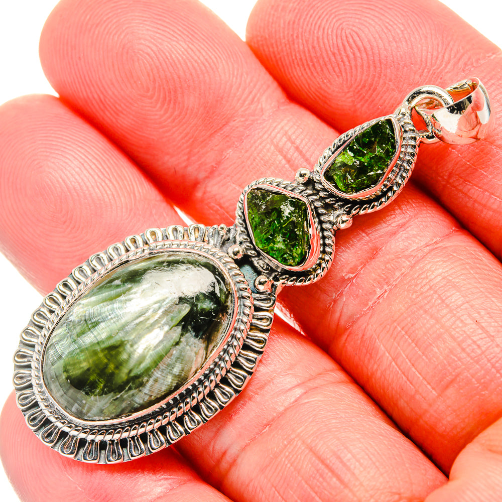 Seraphinite Pendants handcrafted by Ana Silver Co - PD35927