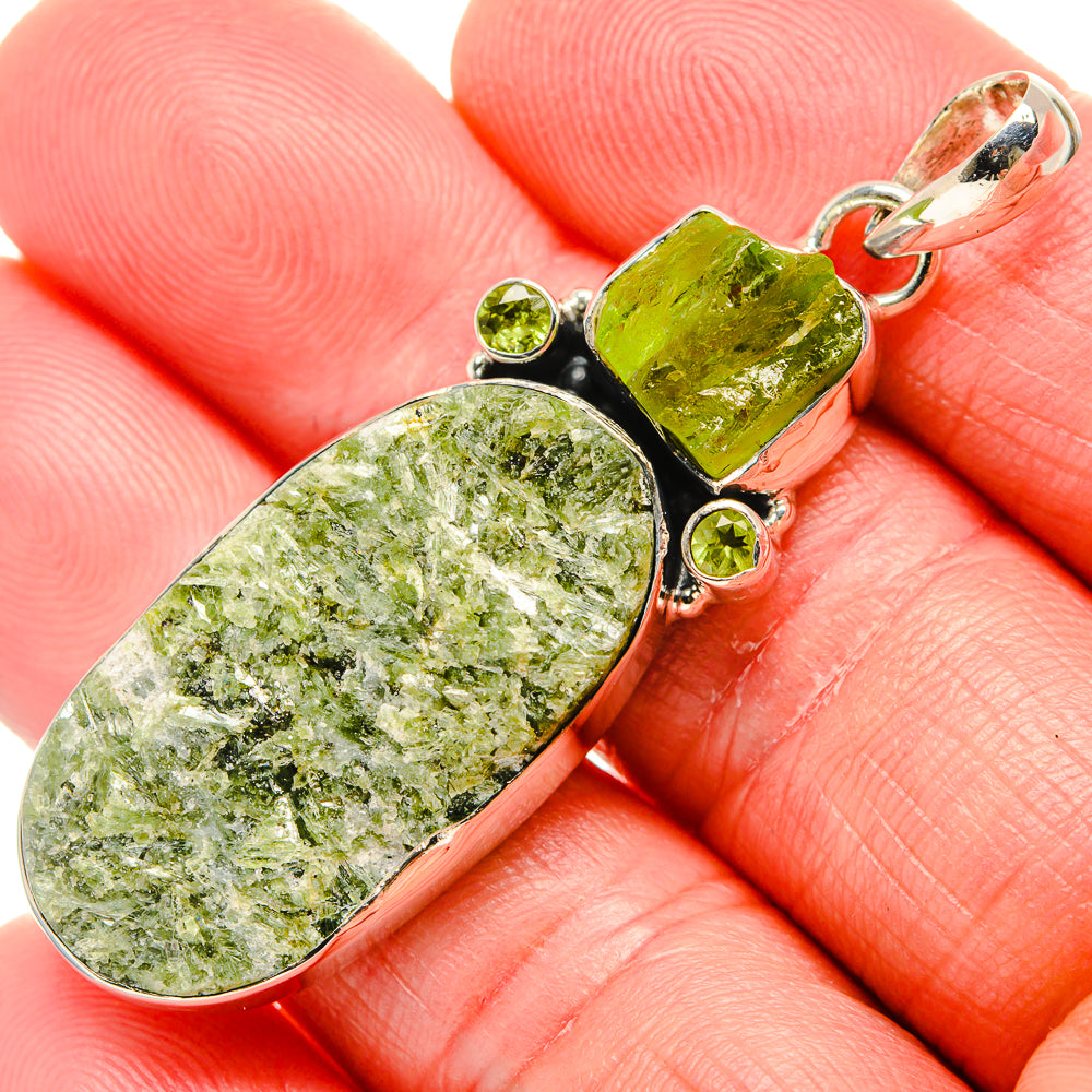 Green Fuchsite Pendants handcrafted by Ana Silver Co - PD35934