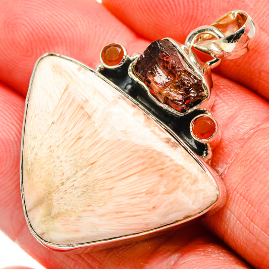 Scolecite Pendants handcrafted by Ana Silver Co - PD35939