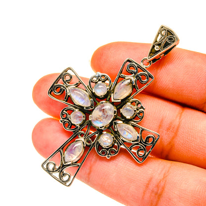 Rainbow Moonstone Pendants handcrafted by Ana Silver Co - PD3594