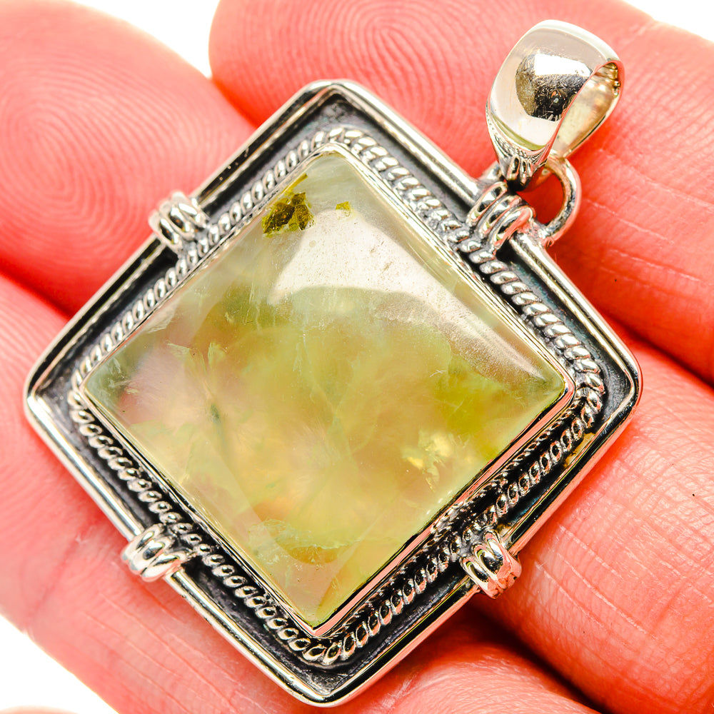 Prehnite Pendants handcrafted by Ana Silver Co - PD35957
