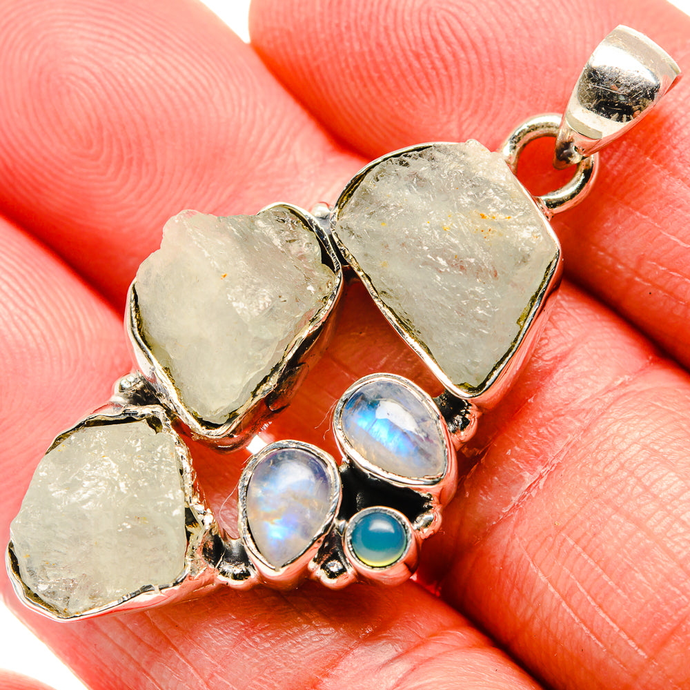 Aquamarine Pendants handcrafted by Ana Silver Co - PD35960