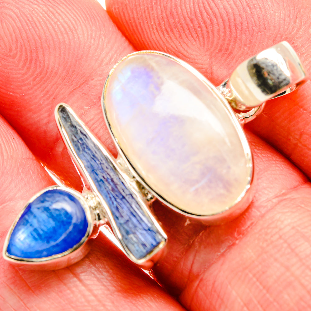 Rainbow Moonstone Pendants handcrafted by Ana Silver Co - PD35966