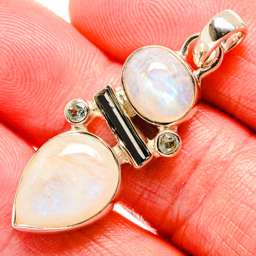 Rainbow Moonstone Pendants handcrafted by Ana Silver Co - PD35971