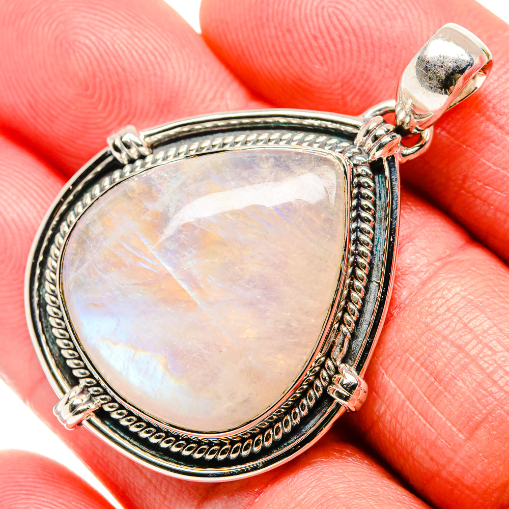 Rainbow Moonstone Pendants handcrafted by Ana Silver Co - PD35973