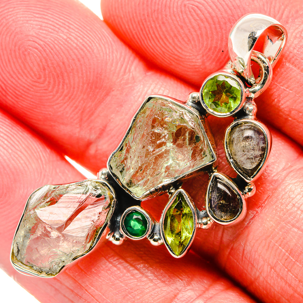 Aquamarine Pendants handcrafted by Ana Silver Co - PD35974