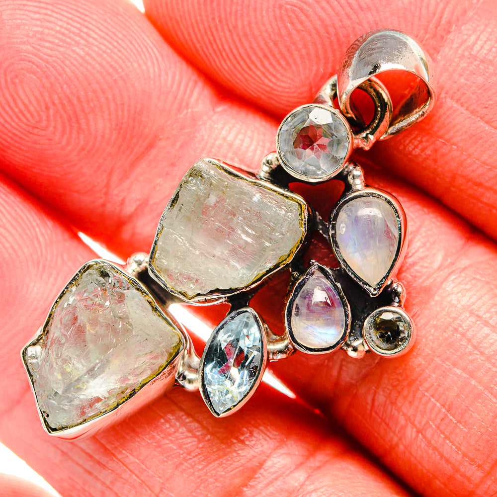 Aquamarine Pendants handcrafted by Ana Silver Co - PD35976