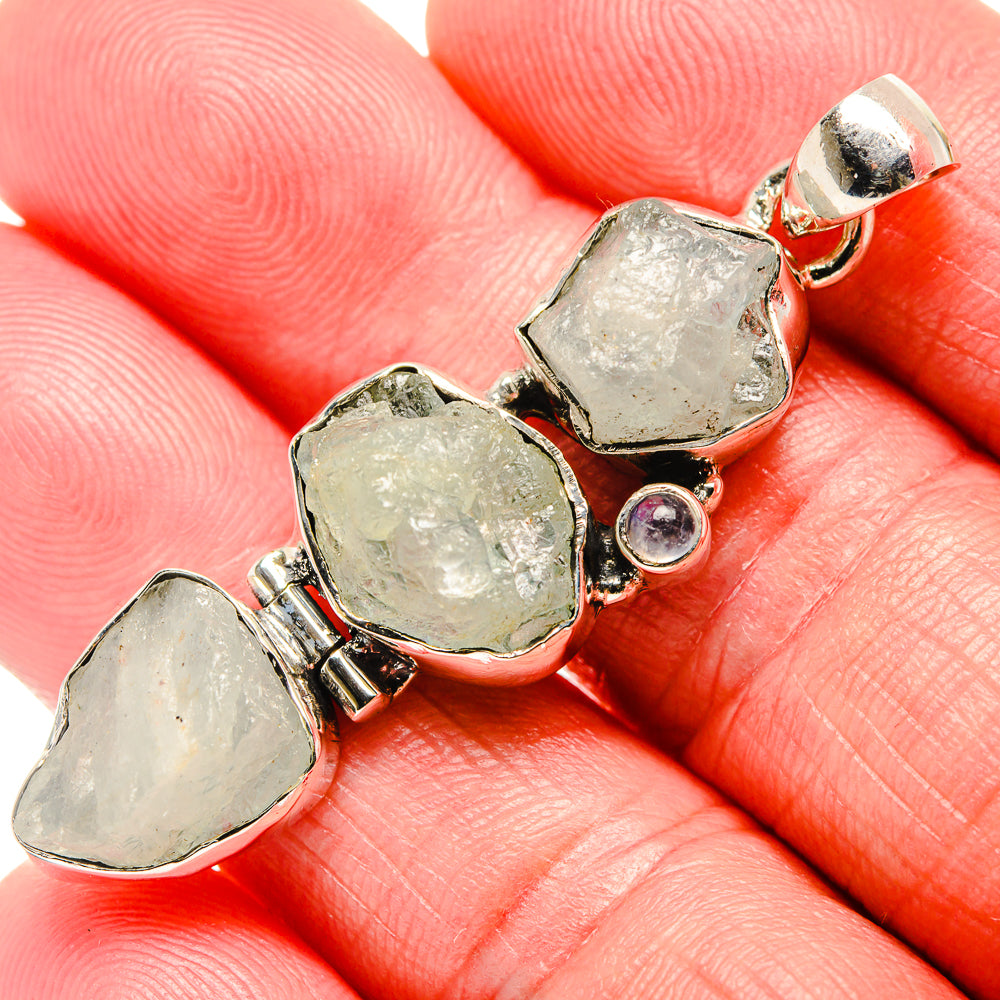 Aquamarine Pendants handcrafted by Ana Silver Co - PD35978