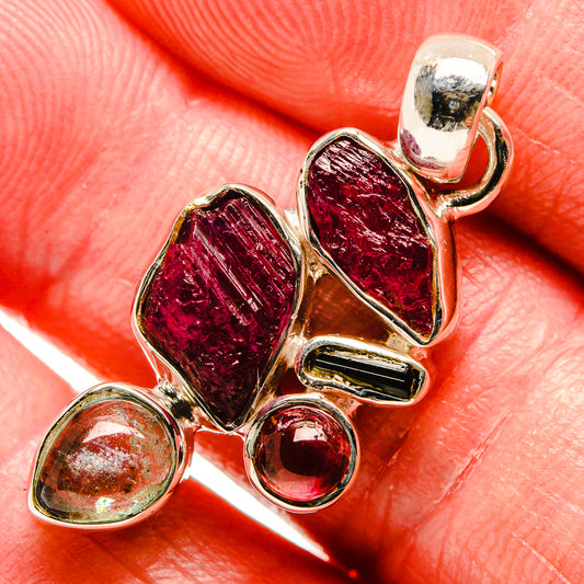 Pink Tourmaline Pendants handcrafted by Ana Silver Co - PD35980