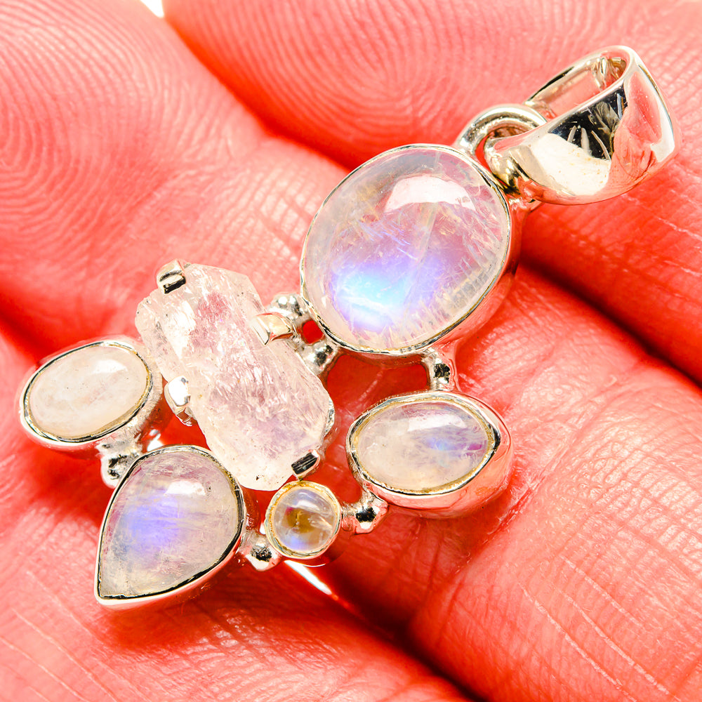 Rainbow Moonstone Pendants handcrafted by Ana Silver Co - PD35981