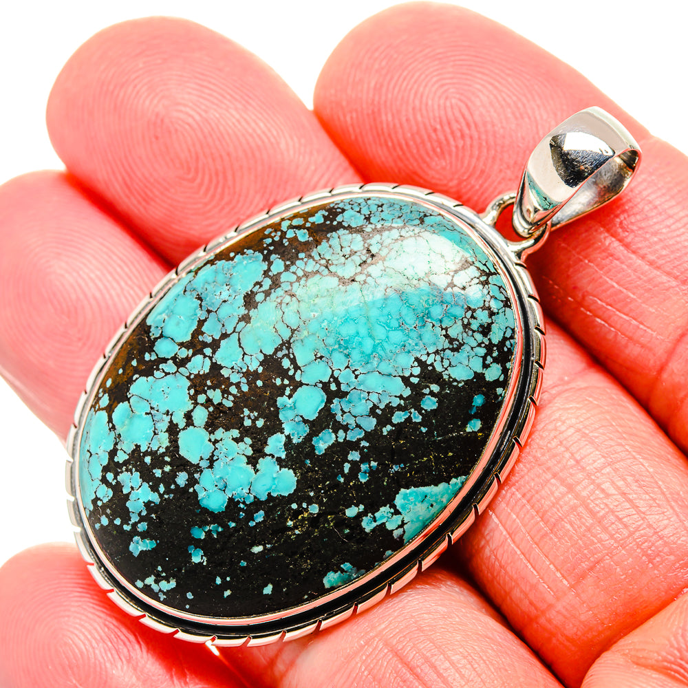 Tibetan Turquoise Pendants handcrafted by Ana Silver Co - PD36007