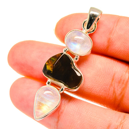 Mexican Fire Agate Pendants handcrafted by Ana Silver Co - PD3601