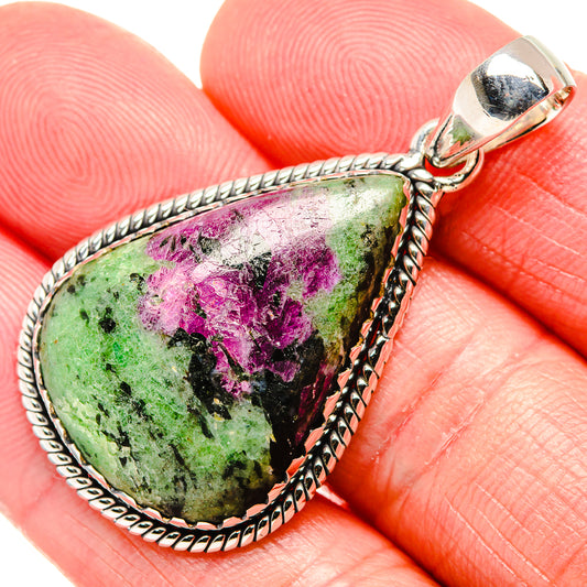 Ruby Zoisite Pendants handcrafted by Ana Silver Co - PD36020