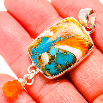 Spiny Oyster Turquoise Pendants handcrafted by Ana Silver Co - PD36022