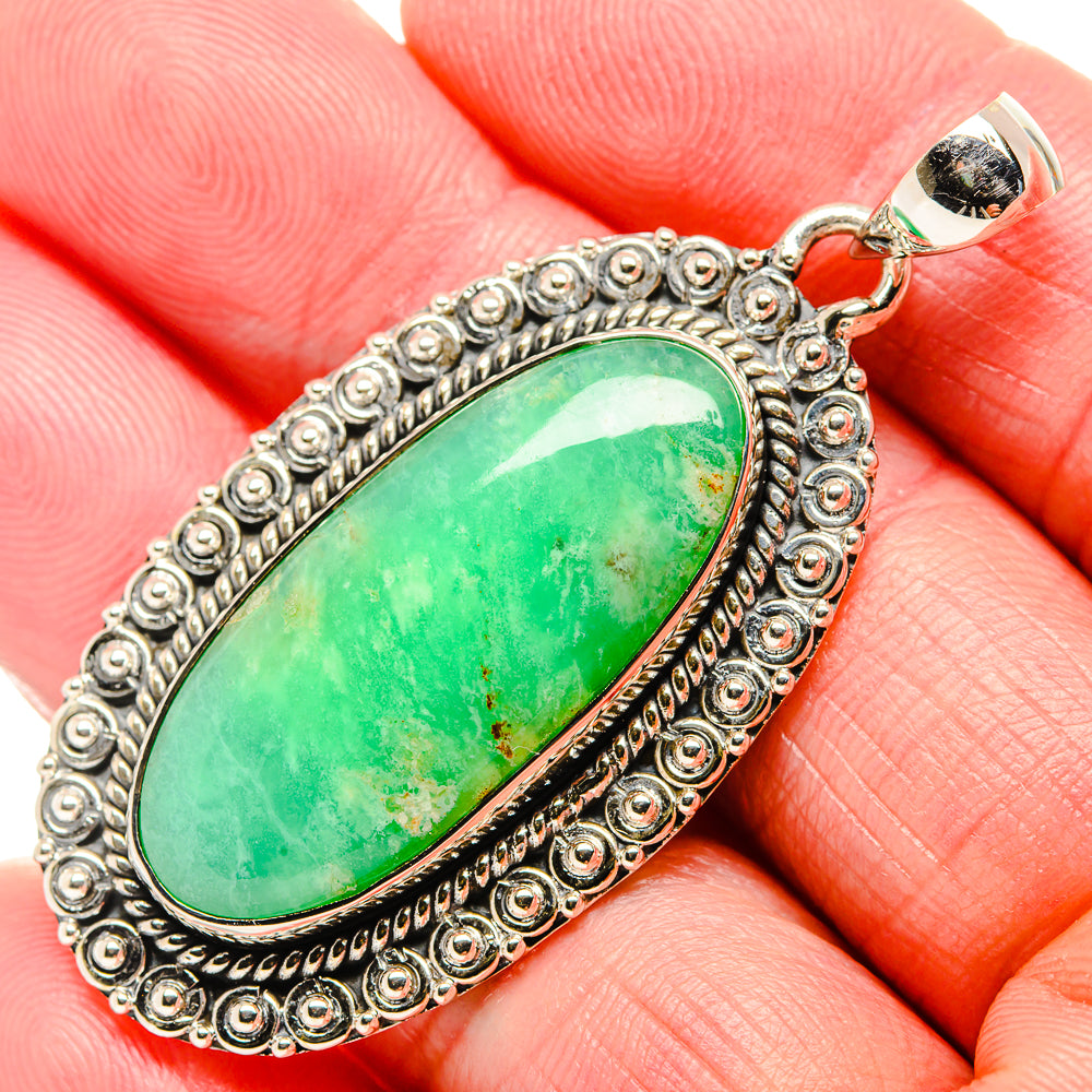 Chrysoprase Pendants handcrafted by Ana Silver Co - PD36029