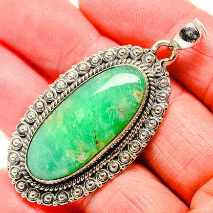 Chrysoprase Pendants handcrafted by Ana Silver Co - PD36029