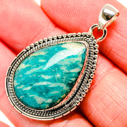 Amazonite Pendants handcrafted by Ana Silver Co - PD36040