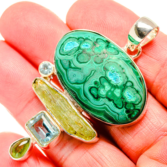 Malachite Pendants handcrafted by Ana Silver Co - PD36047