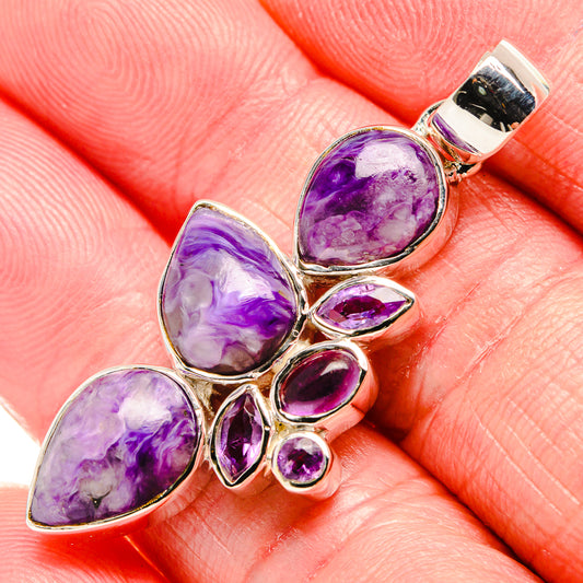 Charoite Pendants handcrafted by Ana Silver Co - PD36054