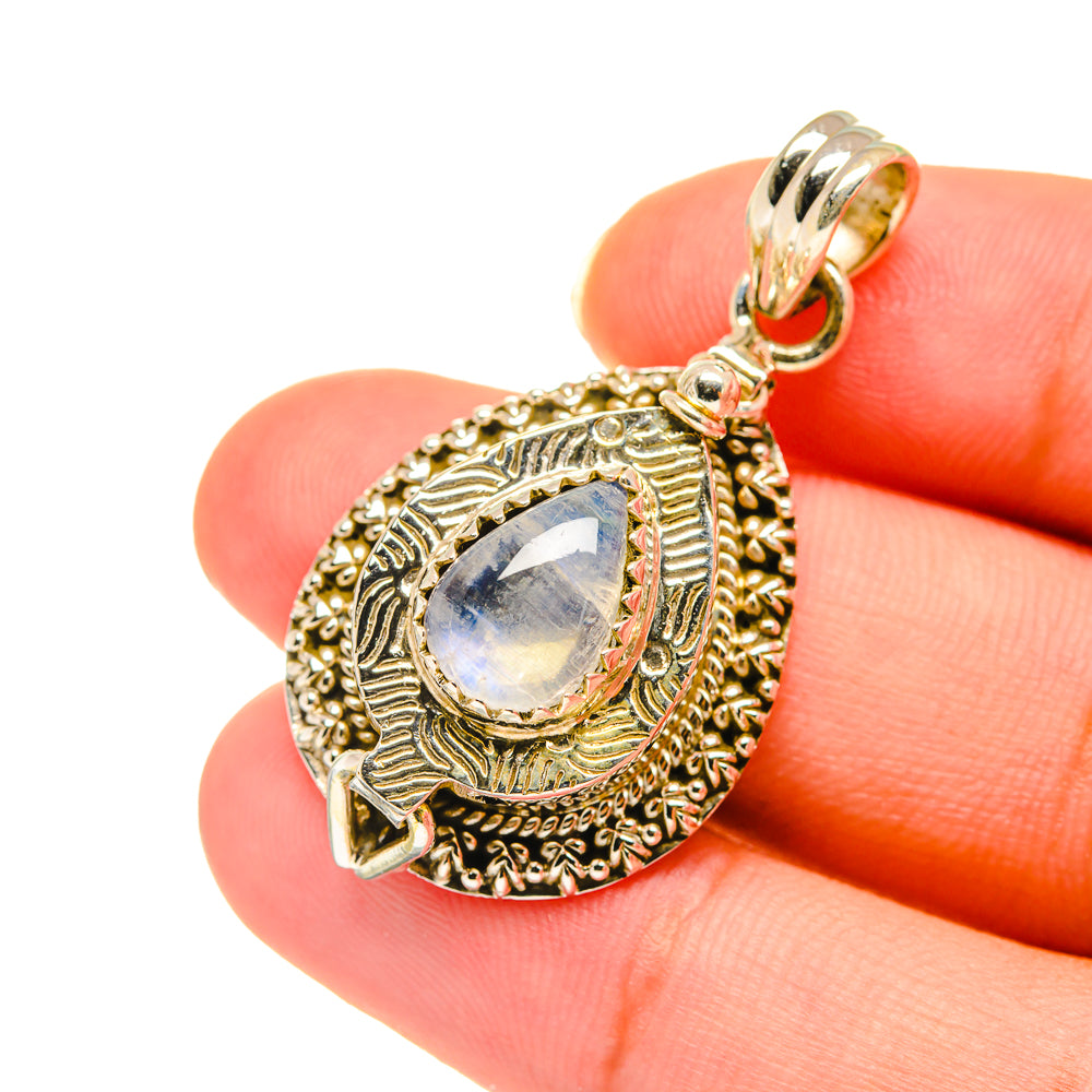 Rainbow Moonstone Pendants handcrafted by Ana Silver Co - PD3606