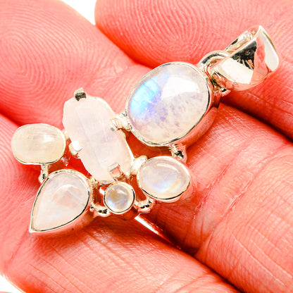 Rainbow Moonstone Pendants handcrafted by Ana Silver Co - PD36070