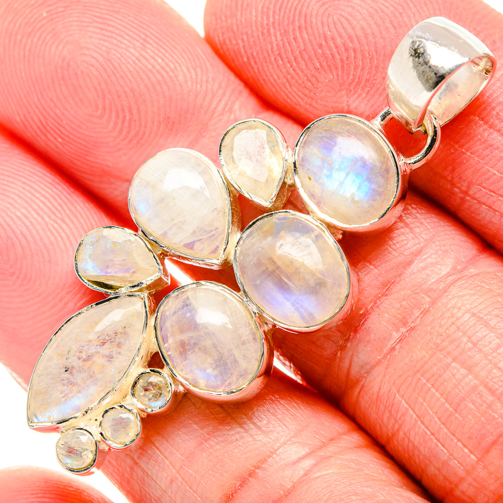 Rainbow Moonstone Pendants handcrafted by Ana Silver Co - PD36071