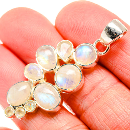 Rainbow Moonstone Pendants handcrafted by Ana Silver Co - PD36075