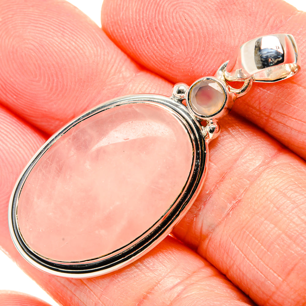 Rose Quartz Pendants handcrafted by Ana Silver Co - PD36077