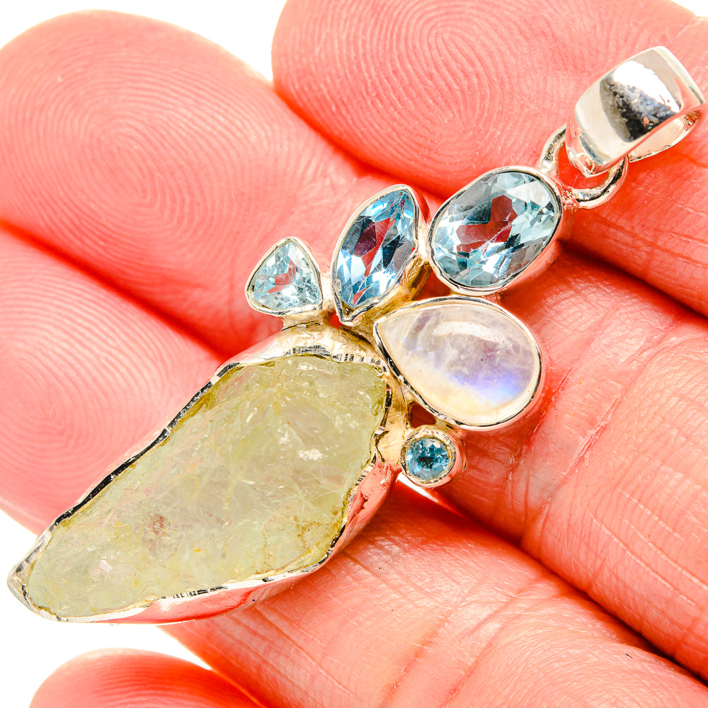Prehnite Pendants handcrafted by Ana Silver Co - PD36079