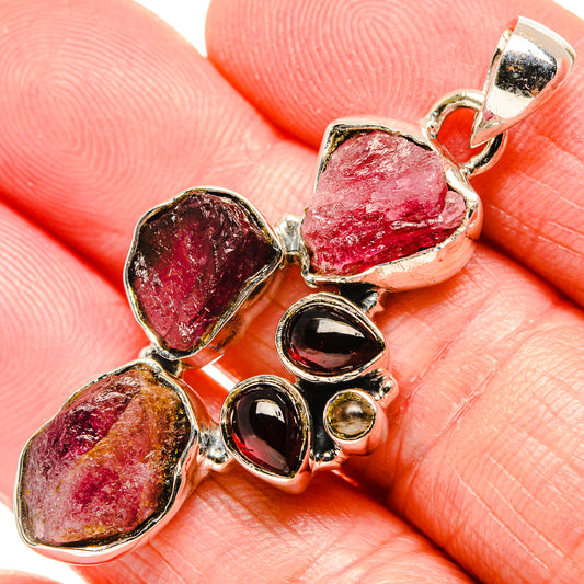 Pink Tourmaline Pendants handcrafted by Ana Silver Co - PD36087