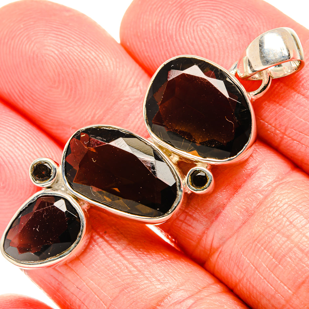 Smoky Quartz Pendants handcrafted by Ana Silver Co - PD36092
