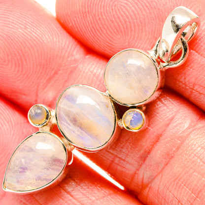 Rainbow Moonstone Pendants handcrafted by Ana Silver Co - PD36093