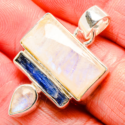 Rainbow Moonstone Pendants handcrafted by Ana Silver Co - PD36098