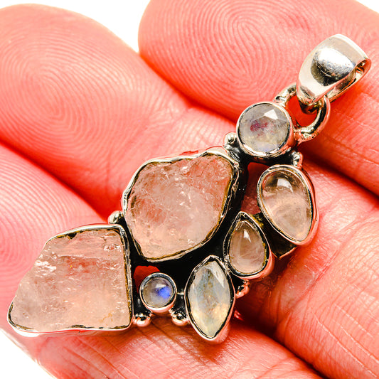 Rose Quartz Pendants handcrafted by Ana Silver Co - PD36115