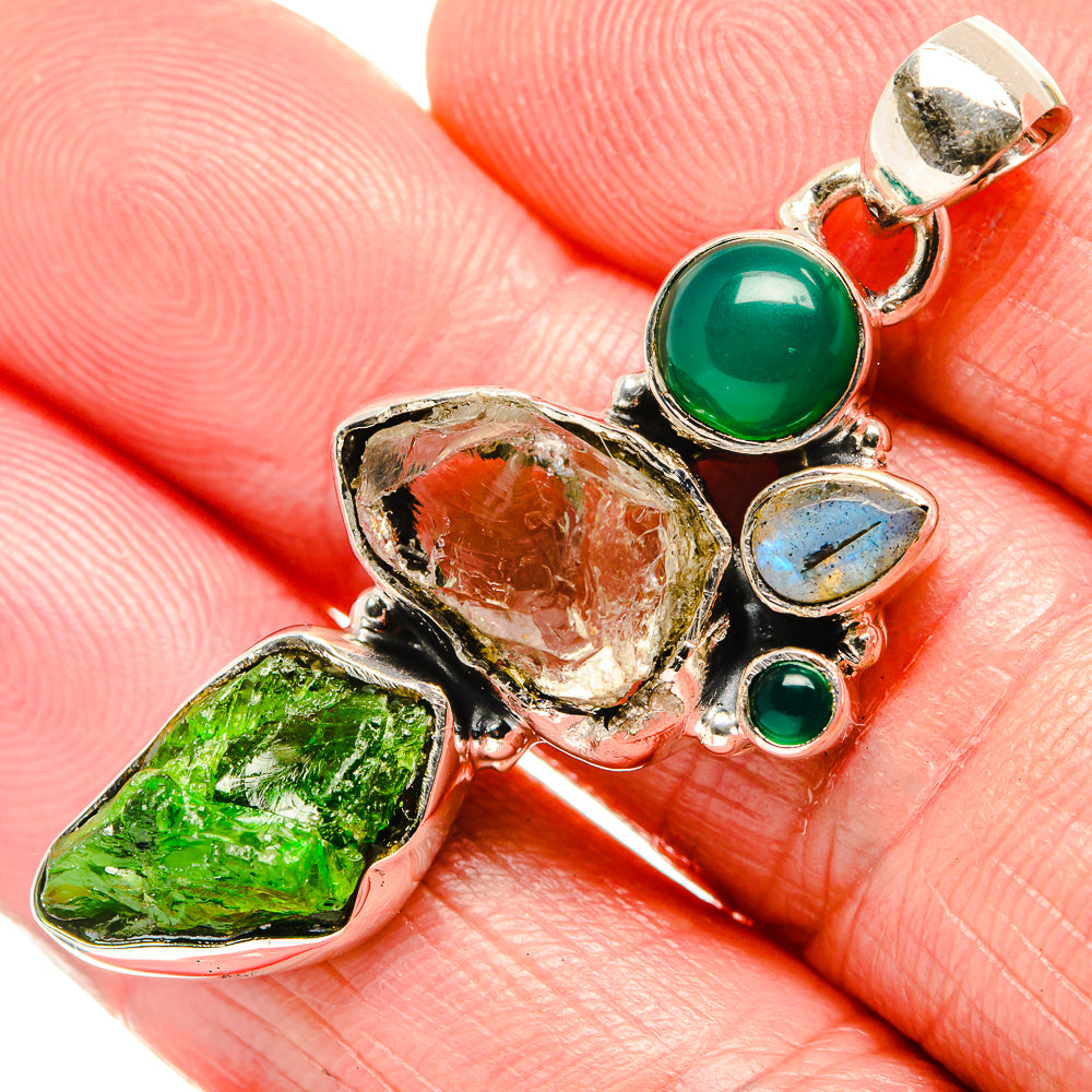 Chrome Diopside Pendants handcrafted by Ana Silver Co - PD36128