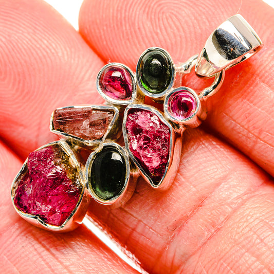 Pink Tourmaline Pendants handcrafted by Ana Silver Co - PD36130