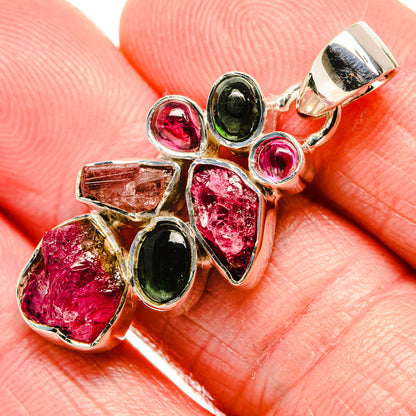 Pink Tourmaline Pendants handcrafted by Ana Silver Co - PD36130