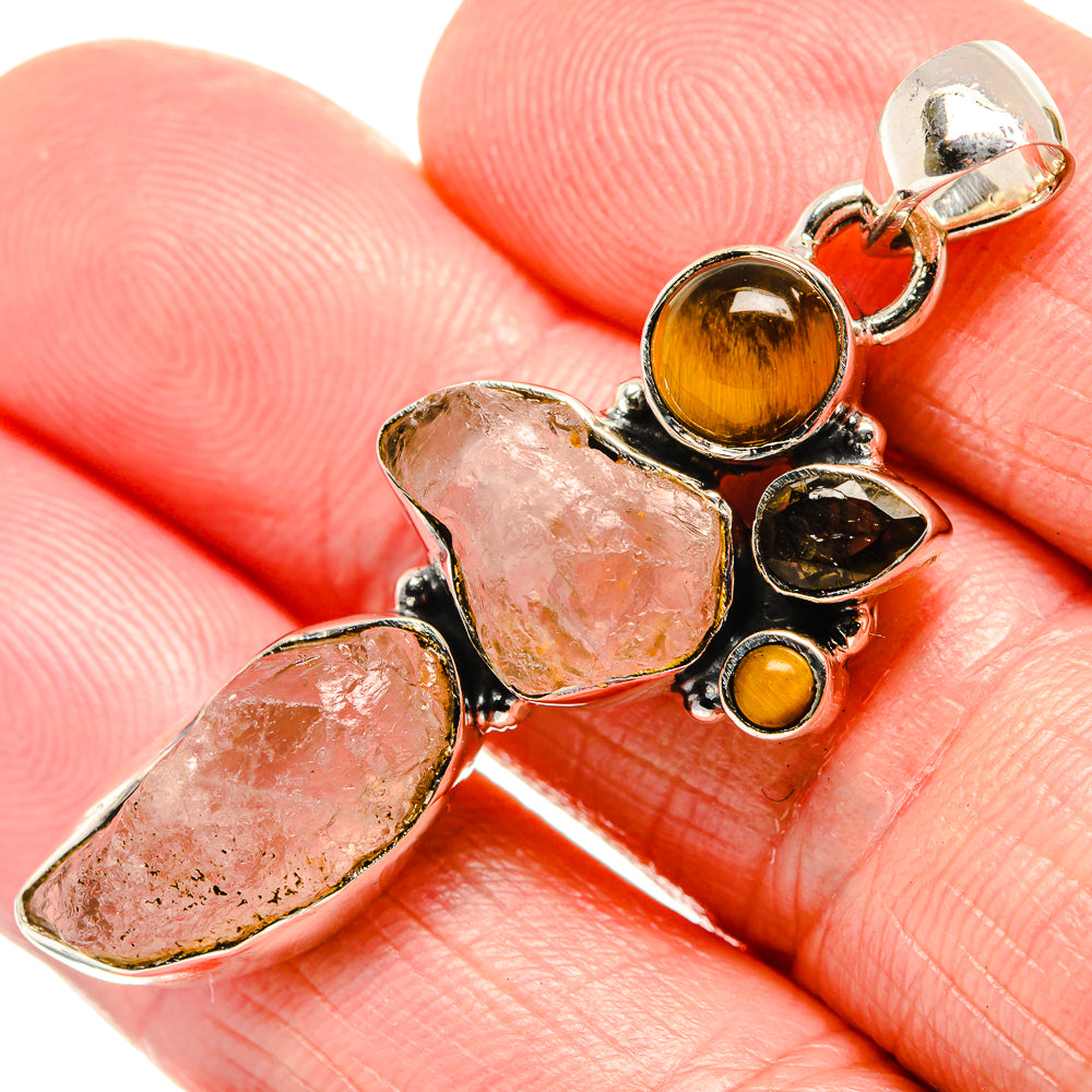 Rose Quartz Pendants handcrafted by Ana Silver Co - PD36131