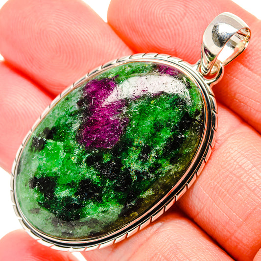 Ruby Zoisite Pendants handcrafted by Ana Silver Co - PD36137
