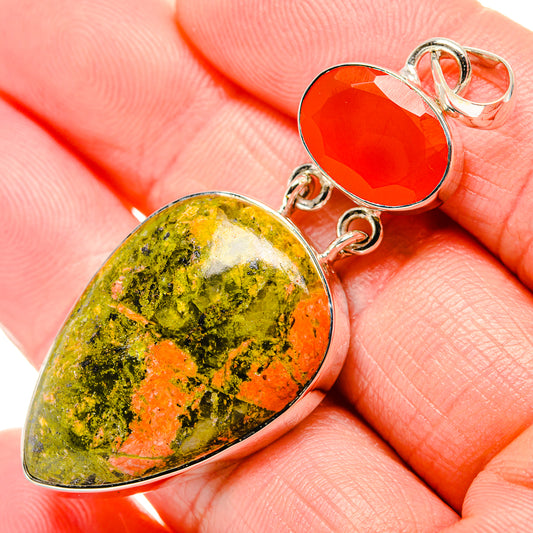 Unakite Pendants handcrafted by Ana Silver Co - PD36139