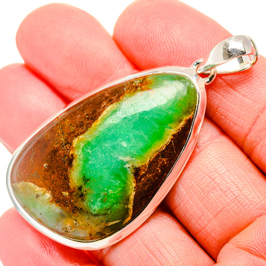 Chrysoprase Pendants handcrafted by Ana Silver Co - PD36141