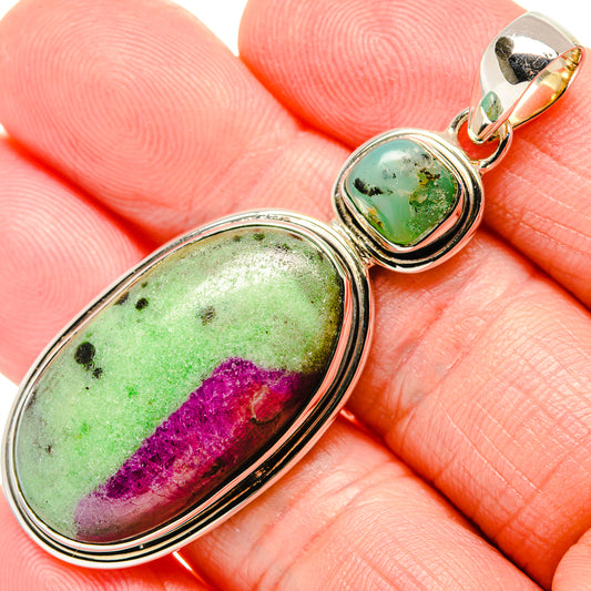 Ruby Zoisite Pendants handcrafted by Ana Silver Co - PD36151
