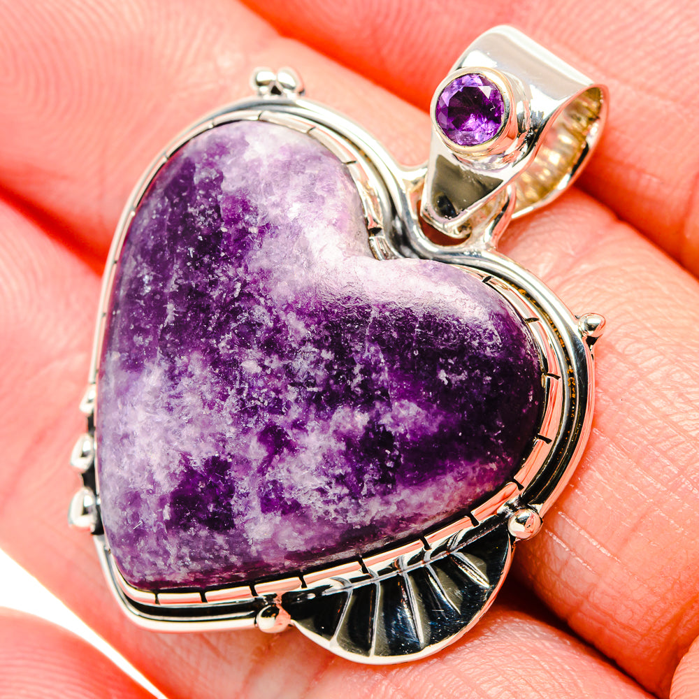 Lepidolite Pendants handcrafted by Ana Silver Co - PD36155
