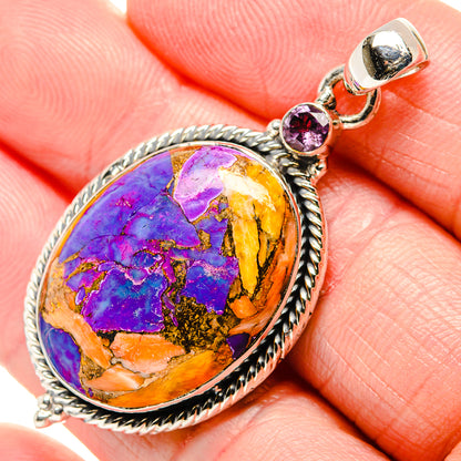 Purple Copper Composite Turquoise Pendants handcrafted by Ana Silver Co - PD36161