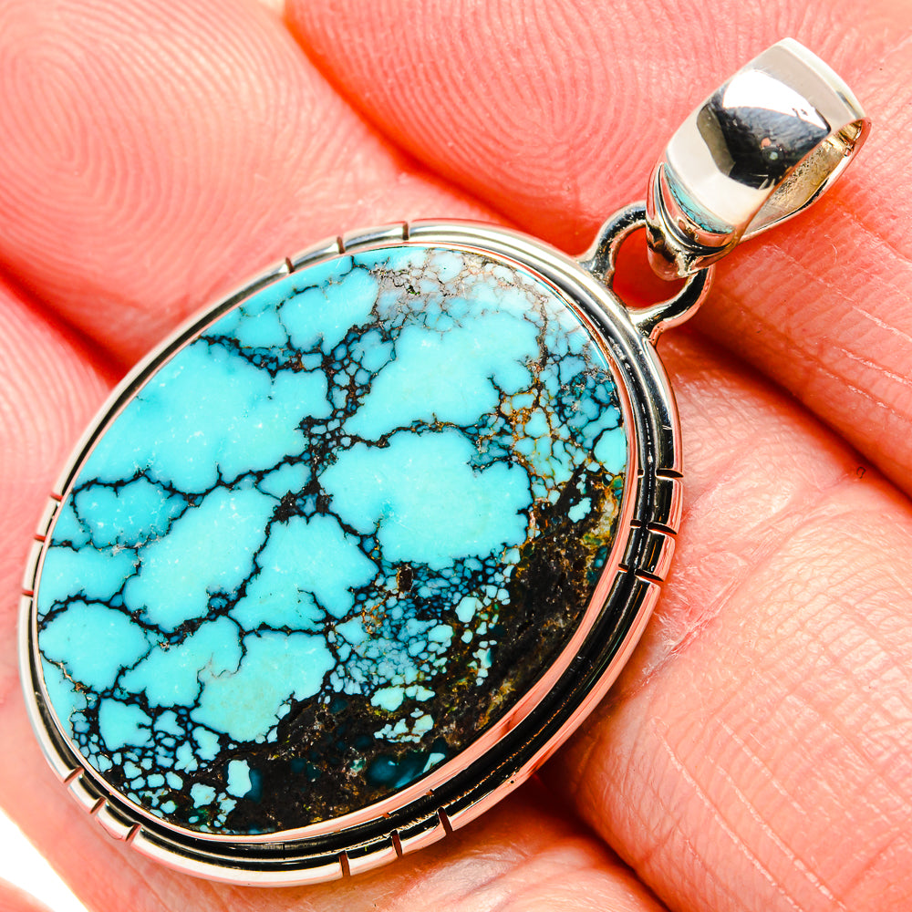 Tibetan Turquoise Pendants handcrafted by Ana Silver Co - PD36168