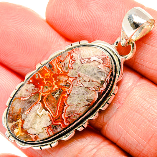 Crazy Lace Agate Pendants handcrafted by Ana Silver Co - PD36174