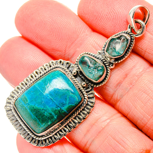 Chrysocolla Pendants handcrafted by Ana Silver Co - PD36176